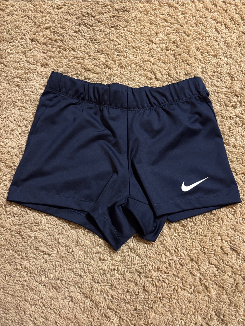 Nike Navy and White Dri-FIT Athletic Shorts